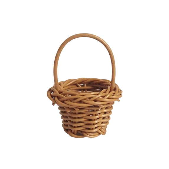 Mini Bamboo Basket Hand-Woven Tiny Storage Bin Natural Wood Small Decorative Organizer 4x4x3 Inch for Home Decor Small Items Crafts Gift Packaging Decoration