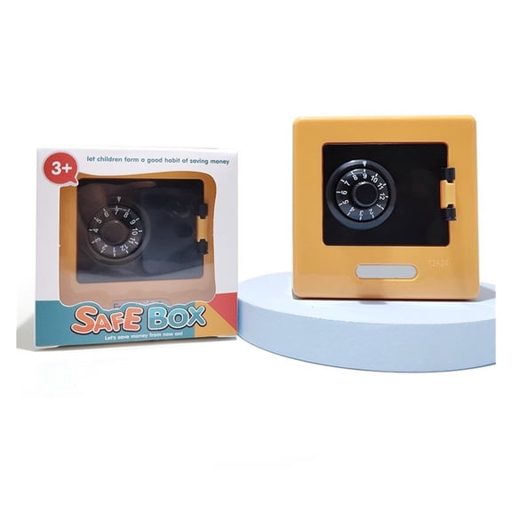 Mini Bank Money Box Retro Rotating Password Cash Coins Saving Box Bank Safe Box Automatic Deposit Banknote Christmas Gift ,Fireproof Resistant Insulation