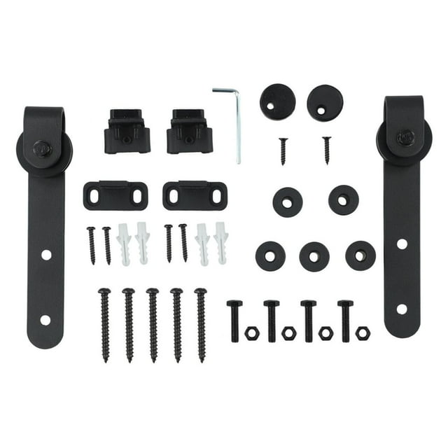Mini Barn Door Sliding Kit Black Sturdy Hardware Kits for Doors