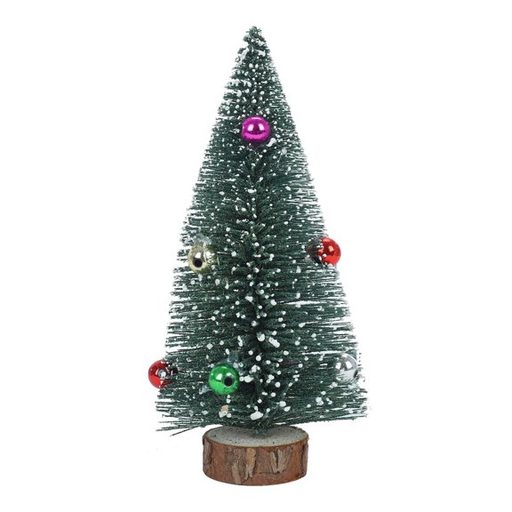 Mini Base Christmas Tree with Wood DIY Crafts for Table Top Home Decoration