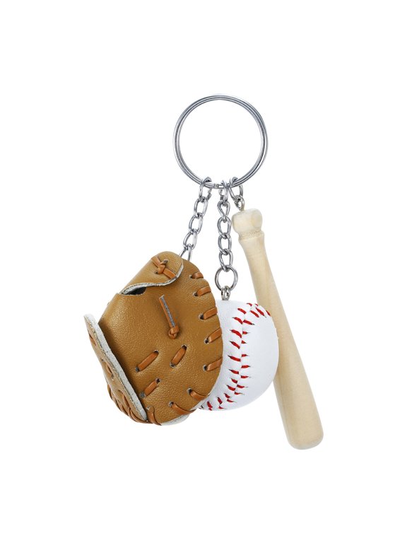 Mini Baseball Glove Set Keychain Baseball Keychain Bag Pendant Baseball Pendant Fashion Car Ornament