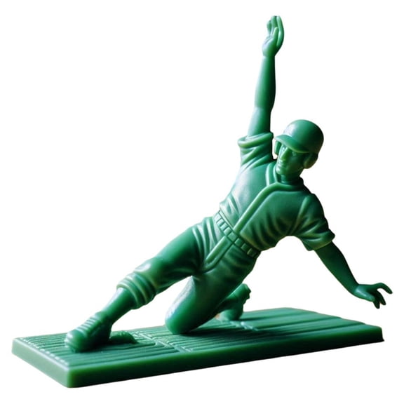 Mini Baseball Soldier Figurines, 2 Inch Green Player & Catcher Toys for Tabletop Games, Baseball Fan Gift