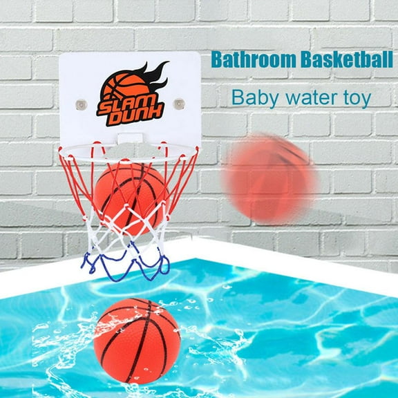 Mini Basketball Hoop and Balls - Bedroom Bathroom Toilet Office Desktop Mini Basketball Decompress Game Education Pet Play Toy for Kids Boys Girls and Basketball Lovers