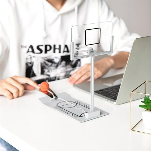 Mini Basketball Hoop – Desktop Office Game | Folding Toy, , Aluminum Alloy, Spring Rebound | , Portable, Tabletop Basketball | Multicolor