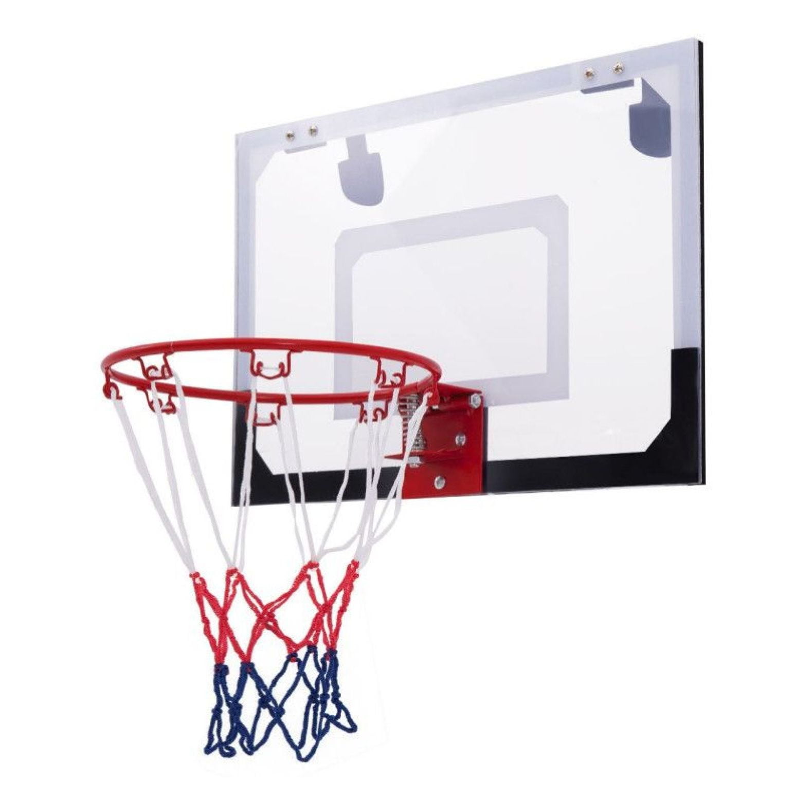 Mini Basketball Hoop Over The Door - Includes Basketball & 2 Nets - 18"x12" Shatterproof Backboard, Steel Rim - Indoor Game for Kids & Adults - Dorm, Bedroom, Office