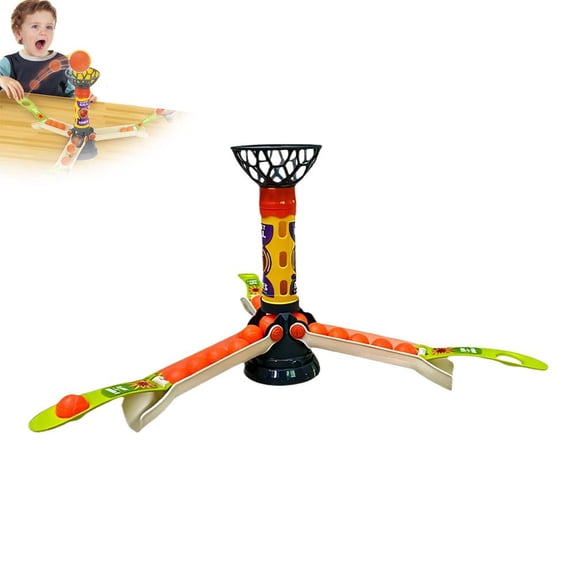 Mini Basketball Hoop for Kids, Desktop Basketball Game Shooting Toy with Launcher, Indoor Outdoor Backyard Sport Toy for Boy Girl 3 4 5 6 7 8-12 Year Old Kids