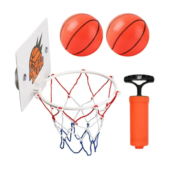 Mini Basketball Hoop Kit Plastic Basketball Backboard with Suction Cup for Indoor Sports Wall Mount Basketball Hoop Set with 2 Balls Funny Home Basket Sports Excersise