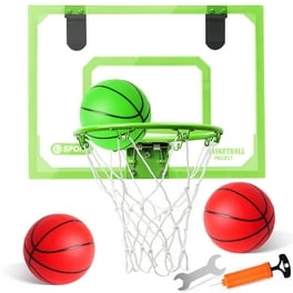 LotFancy Indoor Mini Basketball Hoop Set for Kids Teens Adults, 3 Balls,  18 x 12'' Polycarbonate Backboard