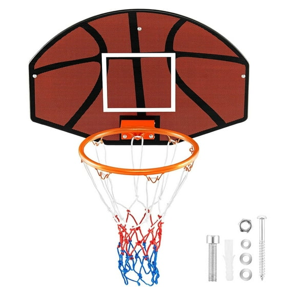 Mini Basketball Hoop, Portable Wall Mounted Basketball Hoop with Shatterproof Backboard & All Weather Net, Mounting Included, Indoor Outdoor Basketball Goal for Kids, Teenagers, Adults