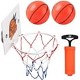 thumbnail image 1 of Mini Basketball Hoop Set with Suction Cup, Indoor Wall Mounted Plastic Backboard, Home Sports Game Kit with 2 Balls for Kids Exercise and Fun, 1 of 8