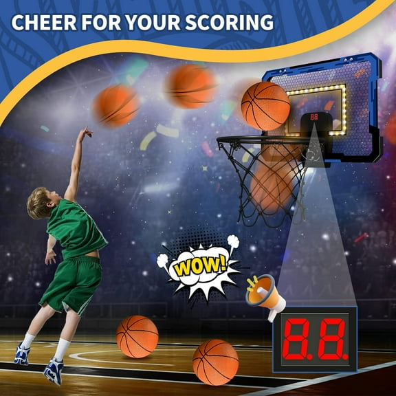 Mini Basketball Hoop with Scoreboard/LED Light