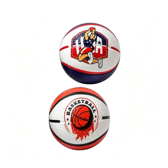 Mini Basketball for Kids 9cm Solid PU High Elasticity Indoor Outdoor Play Ball for Kindergarten School Training