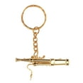 Mini Bassoon Shape Key Chain Adorable Brass Key Ring Pendant Gift