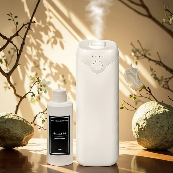 Mini Bathroom Air Freshener - Portable & Rechargeable Air Freshener for Bathroom, Office & Travel