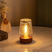 Mini Battery Lamps,Sleep Nightlights with Timer, Battery Operated Night Lights for Adults，Cordless Glass Sleep Warm Nightlights,Night Lamp for Bedroom