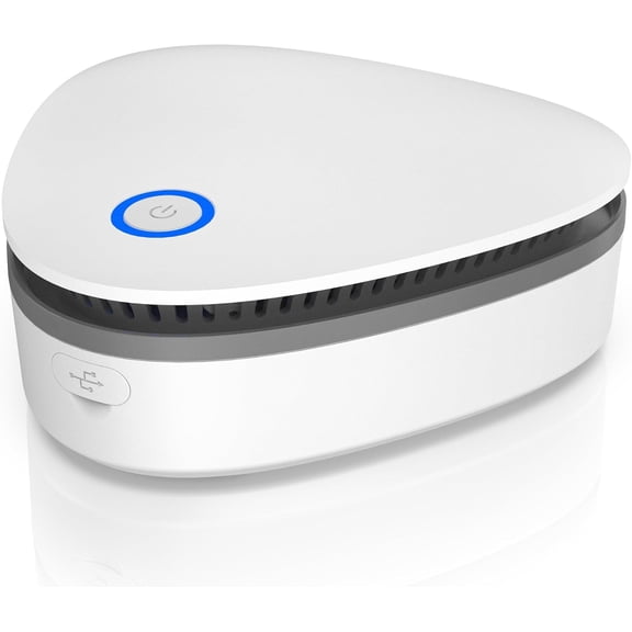 Mini Battery Powered 20mg/h Ozone Machine for Hunting Home Shoes cabinet Fridge Cat litter(White)