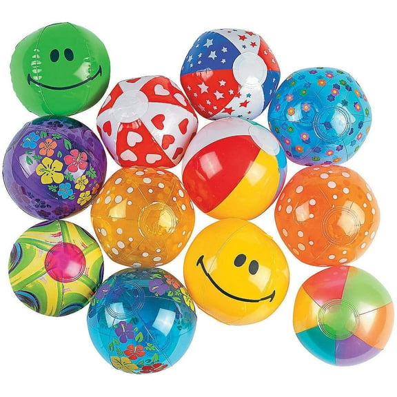 Mini Beach Ball Assortment (25Pc) - Toys - 25 Pieces