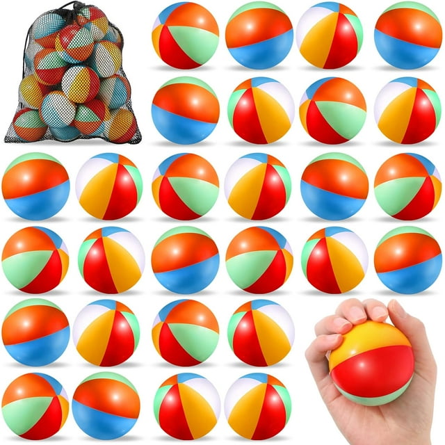 Mini Beach Balls Bulk Rainbow Stress Relief Balls