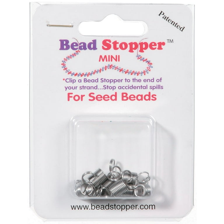 Mini Bead Stopper 8/Pkg-Metal