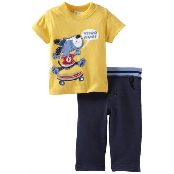 Mini Bean Baby-Boys Newborn Knit Top And Pant Set, Spectra Yellow, 0-3 Months