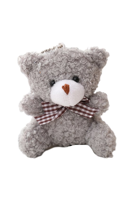 Mini Bear Cute Plush Bear Keychain Bag Ornament Women Handbag Decorations School Student Backpack Lovely Furry Pendant