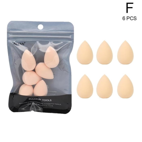 6pcs/Set Mini Makeup Sponge Water Drop Shaped BB CC Cream Cosmetic Puff Wet and Up Powder Puff Beauty Concealer Tools Dry Make Y8V8