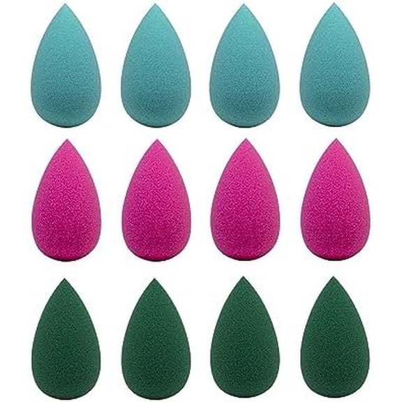 Mini Beauty Makeup Sponge Blender for Detailed Application Around the Eyes and Other Areas, 12 count, Latex Free, Small Makeup Sponges Under Eyes