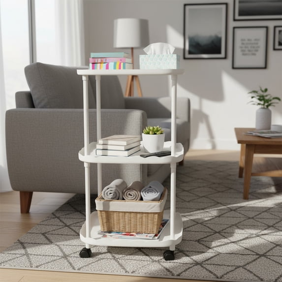 Mini Bedside Table - Modern Small Nightstand for Bedroom Living Room Apartment, Sleek Compact Side Table for Lamps Books Drinks, Space Saving Functional Furniture, Easy Assembly Home Decor