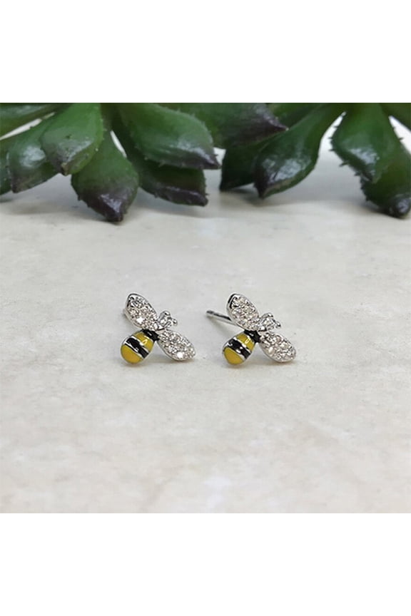 Mini Bee Stud Earrings - Cute and Elegant Women's Dainty Earrings 1 pair