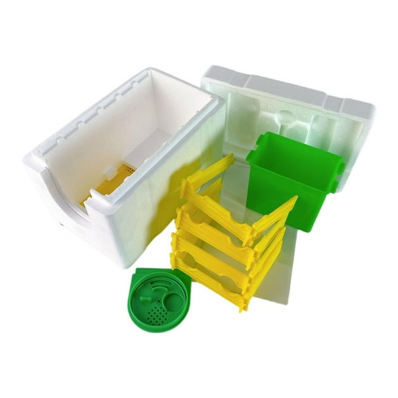 Mini Beehive Box, 9.4x5.5x5.8 in, Waterproof Foam Insulation, For Queen Bee Rearing in Home Gardens