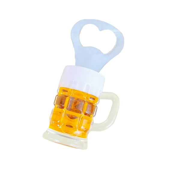 Mini Beer Mug Bottle Opener Gold With Magnetic Back For Fridge And Home Decor Compact And Functional Size 3.54X1.77X1.38 Inches 1 Piece Cute And Practical Mini Beer Mug Bottle Opener Gold
