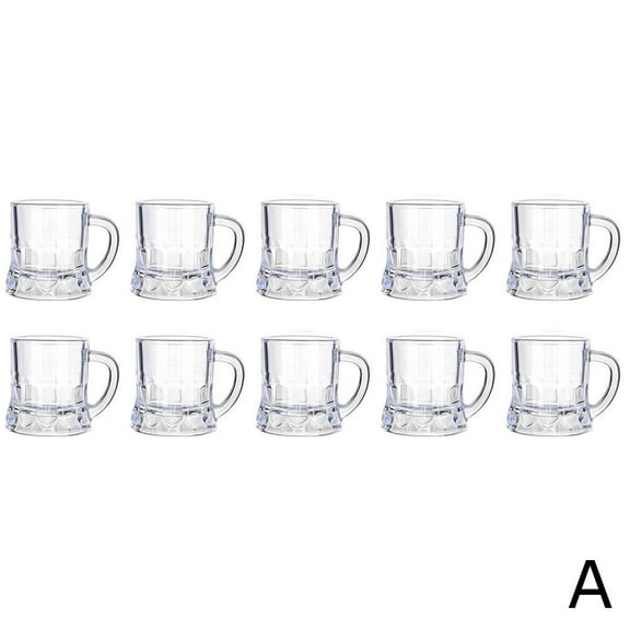 Mini Beer Mugs Reusable Glass with Handles Whisky Juice Mugs Bachelor Supplies Birthday BBQ Oktoberfest D0V7 Party