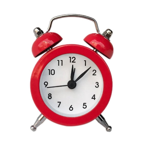 Mini Bell Alarm Clock 3.2 Inch Loud Alarm for Heavy Sleepers Cute Multicolor Electronic Travel Clock Ideal for Bedroom Decor