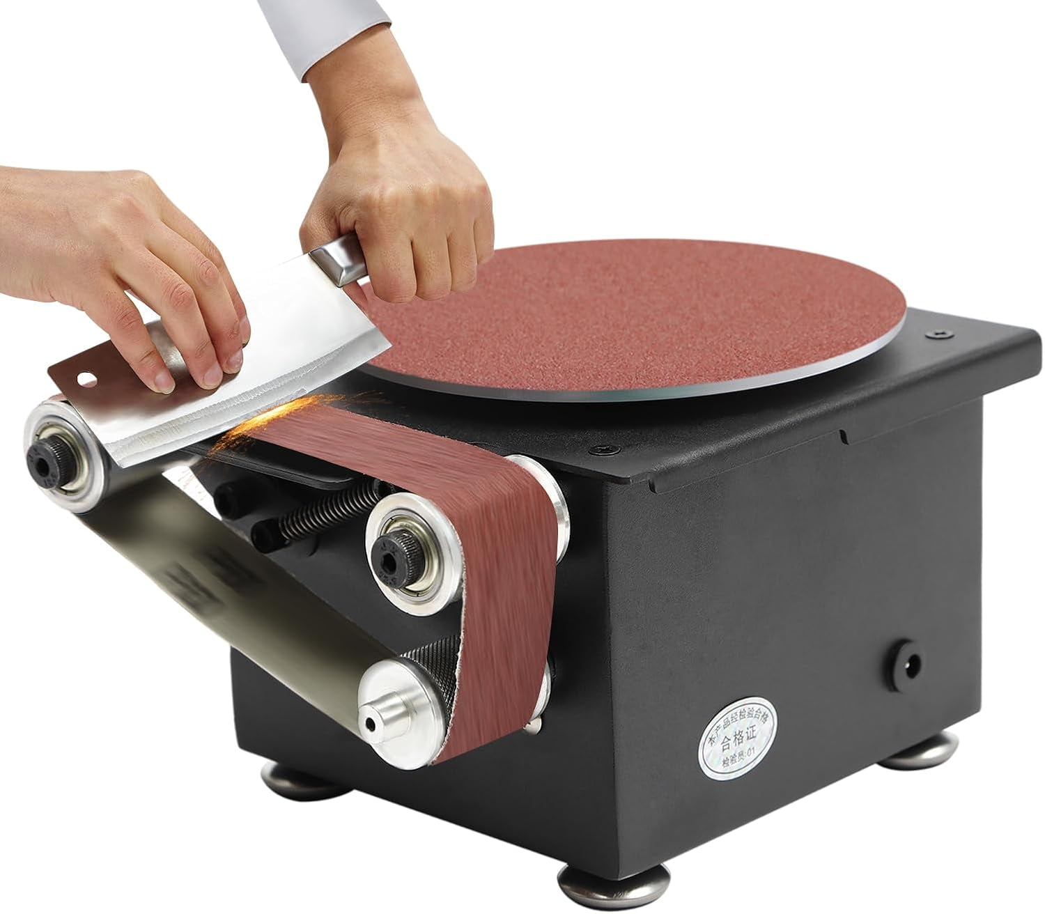 Mini Belt Disc Sander, 100W 8500RPM Bench Grinder Small Spindle Sander ...