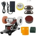 thumbnail image 1 of Mini Belt Sander, 15° Electric Knife Sharpener Bench Grinder Sanding Machine, 7 Adjustable Speed Electric Belt Grinder, Low Noise Cutter Sharpener Sander, Polishing Grinding Machine for Metal Jewelry, 1 of 9