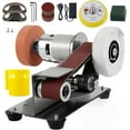thumbnail image 1 of Mini Belt Sander, Electric Power Bench Belt Grinder, Adjustable Speed Electric Grinding Sanding Machine, 1 of 7