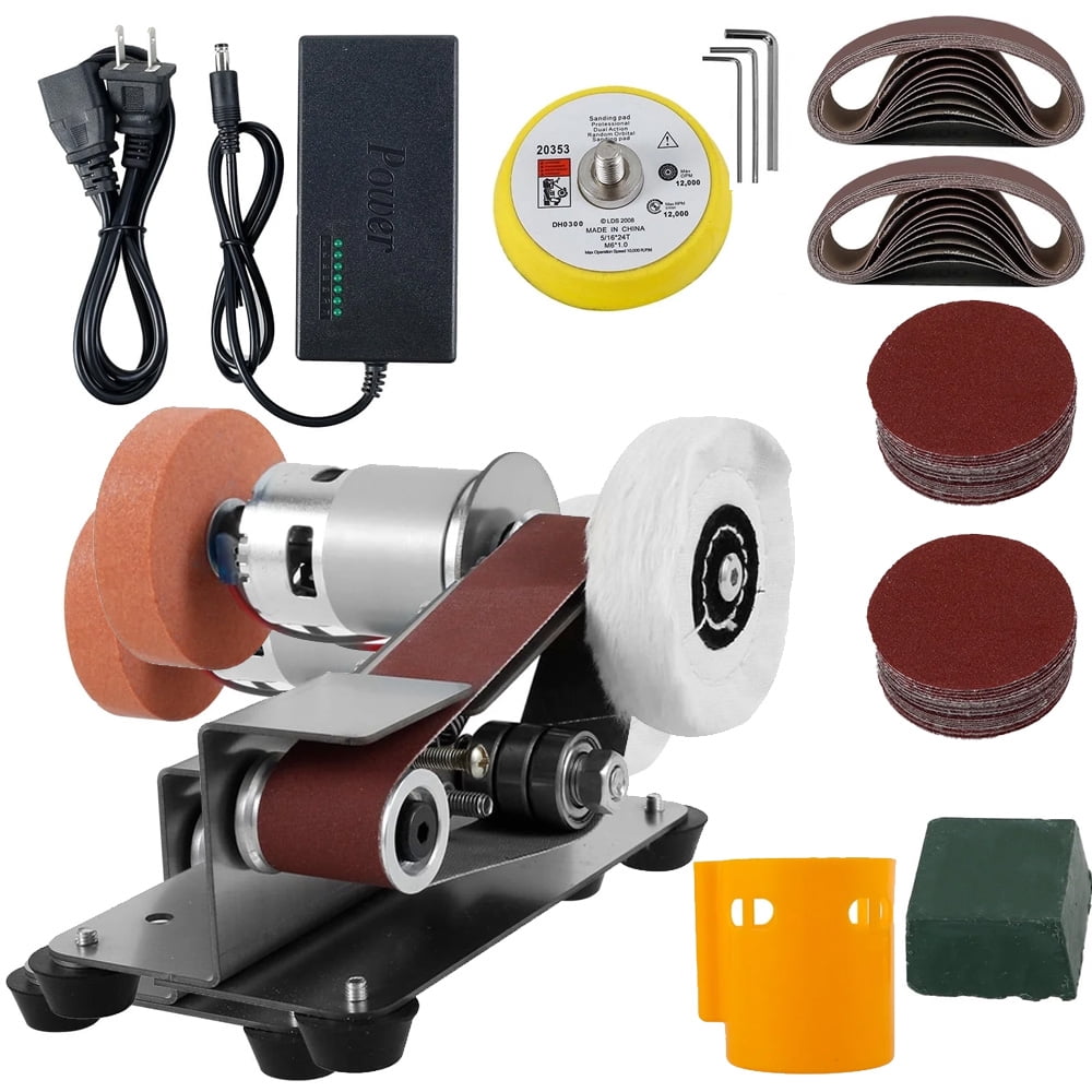 Mini Belt Sander, Electric Power Bench Belt Grinder, Adjustable Speed ...