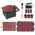 thumbnail image 1 of Mini Bench Belt and Disc Sander Sanding Roller Electric Edge Sharpener 7 Variable Speed 10 Sanding Discs/ Belts DIY Benchtop Sanding Polishing Grinding Machine for Wood Metal Acrylic, 1 of 9