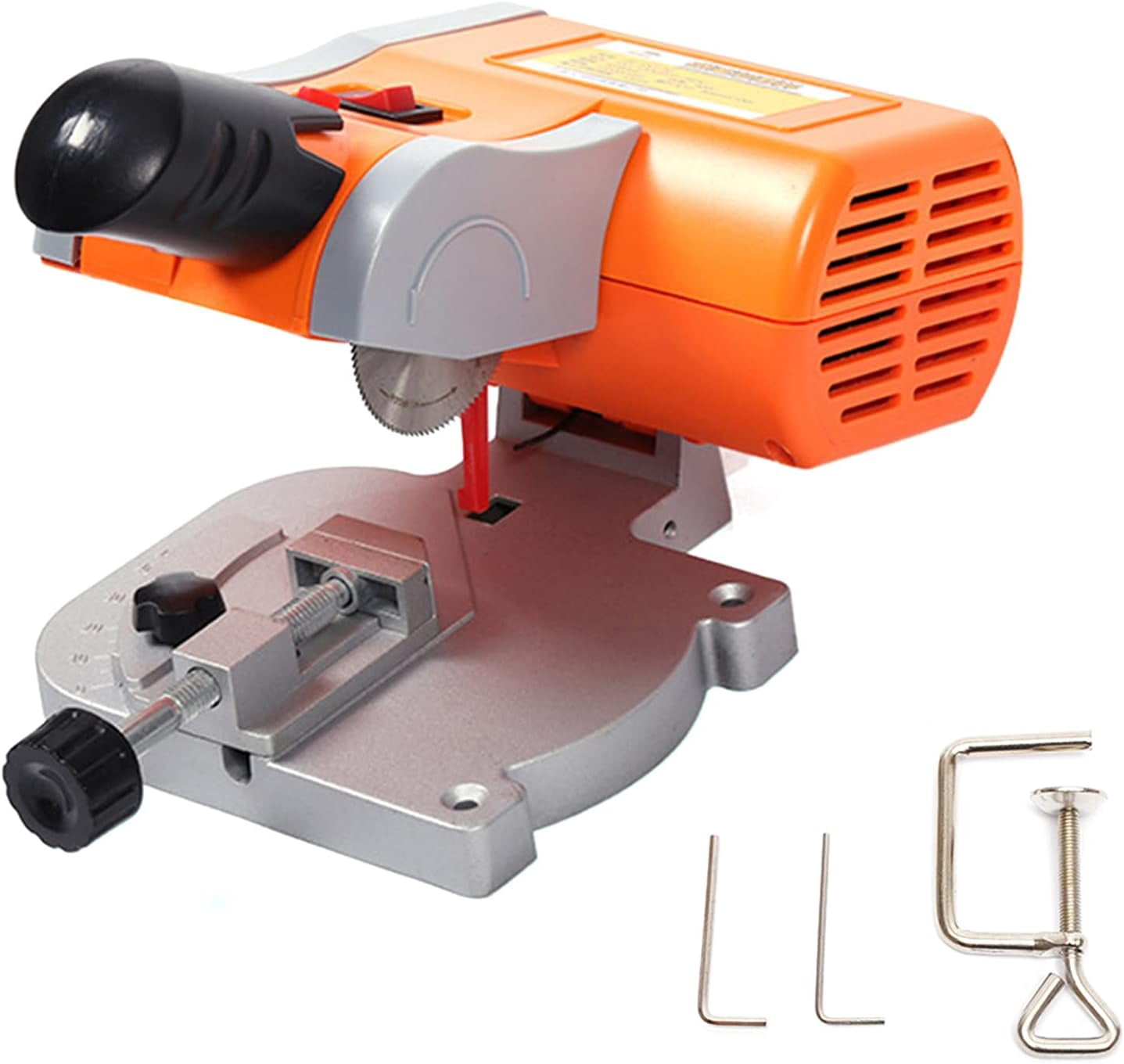Mini Bench Cut Off Saw, Mini Benchtop Cutoff Miter Saw, 110V Mini Bench Cut-off Saw Set for Cutting Metal/Wood/Plastic, 1/2 Cutting Depth, 0-45 Degree Miter (1/2" Cutting Depth)