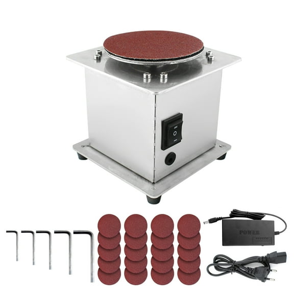 Mini Bench Disc Sander Electric Edge Sharpener 7 Variable Speed 20 Sanding Discs Sanding Polishing Grinding Machine ,Easy to Use