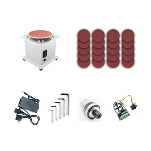 Mini Bench Disc Sander Sanding Roller Electric Edge Sharpener 7 Variable Speed Self-adhesive Benchtop Grinding Machine ,Low Vibration