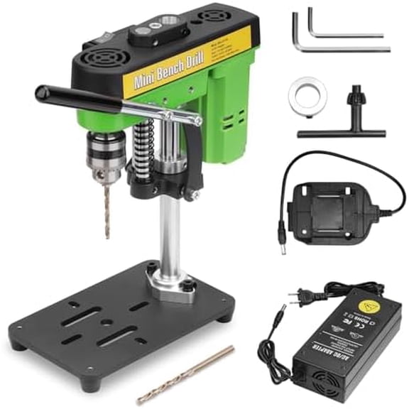 Mini Bench Drill Press,Small Benchtop Drill Press,Two Power Supply Modes,High Precison Low Noise,Compact Benchtop Drilling Machine, DIY Jewelry Making, Metal Wood Working$$Tools & Hardware Other