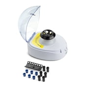 Qor Lab 10,000 RPM Mini Centrifuge, Includes 6-Place Micro Tube Rotor and 16-Place PCR Strip Rotor - Spins 1.5ml Micro Tubes