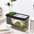 thumbnail image 1 of Mini Betta Fish Aquarium, Multi-Purpose Desktop Office Tank, 0.2 Gallon Plastic Gold Fish Tank - Create Different Desktop Landscape (Black), 1 of 4