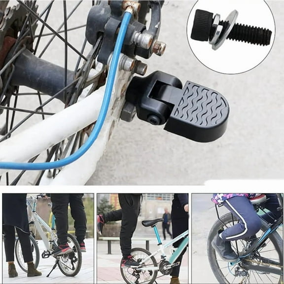 Mini Bicycle Rear Pedals Aluminium Alloy Folding Foot Rest Bike Non-Slip Foot Pedal Quick Release Pedals