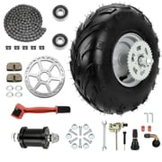 Mini Bike 145/70-6 145/70/6 Rear Wheel tires with rims compatible with GMB100 Coleman CT100U CC100X RB100 Motovox MBX10 MBX11 Predator 79.5cc 97cc 99cc 105cc DB30 Minibike Parts