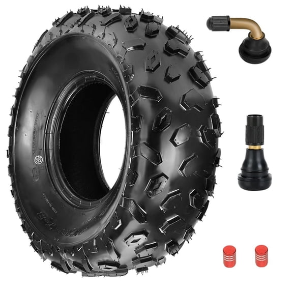 Mini Bike 19x7-8 Tire Tubeless Compatible with Minibike 125 150 196cc 200 Baja Warrior MB165 Axis MB200 Coleman CT200U BT200X CT200U-EX Go Kart Off-Road ATV Quad 4 Wheeler UTV Parts PVR70 Valve Stem