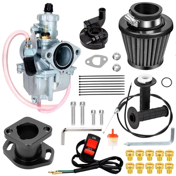 Mini Bike 212cc 26mm Carburetor Throttle Cable Assembly Kit Compatible with Predator 212 196cc 224 GX160 GX200 Coleman CT200U BT200X CT200U-EX RB200 Baja Warrior MB200 Axis M200 KT196 Go Kart Parts