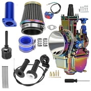 Mini Bike 24mm PWK Carburetor Throttle Assembly Kit for GX160 Predator 212cc 224 196cc 6.5hp GX200 Baja Warrior Massimo MB200 Trailmaster Coleman CT200U BT200X CT200U-EX KT196 Go Kart Parts Colorful