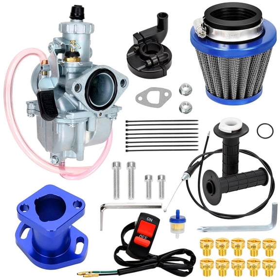 Mini Bike 26mm VM22 Carburetor Carb Throttle Cable Kit for Coleman CT200U CT200U-EX BT200X Baja Warrior MB165 MB200 Predator 212cc 196 200 6.5HP KT196 BK200 Go Kart GX160 GX200 Performance Parts